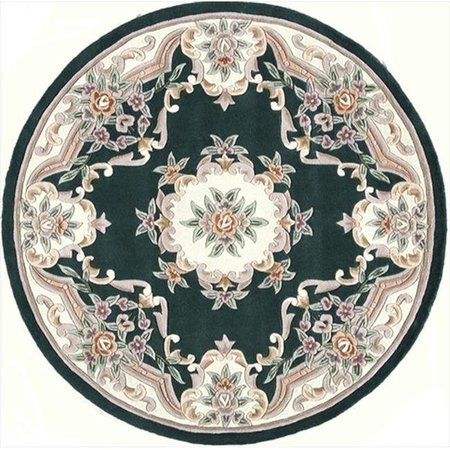 RUGS AMERICA Rugs America 21548 6 ft. New Aubusson Emerald Round Area Rug 21548
